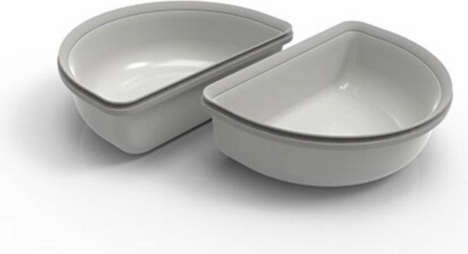 SureFeed Set de deux demi-gamelles pour Connect gris (0.20 l)