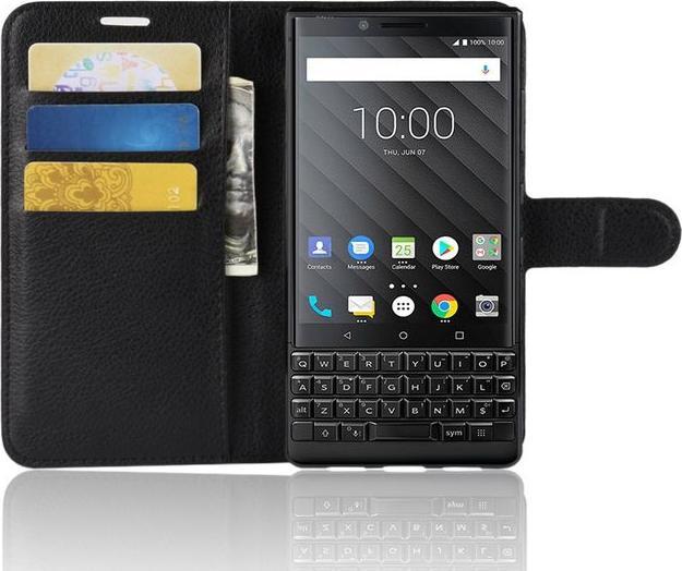 Produktbild MU Classic Litchi Leder Bookcover Series (Blackberry KEY2)