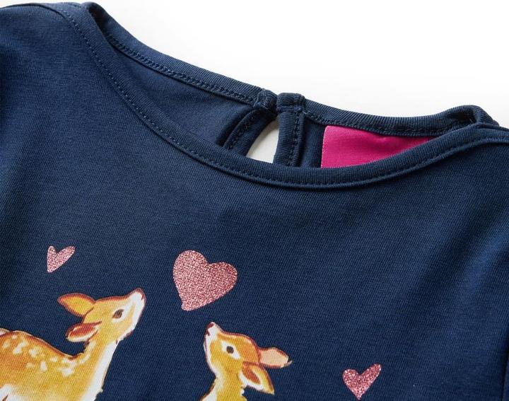 Immagine prodotto VidaXL Camicia da bambino a maniche lunghe blu navy 116,Materiale: 95 % cotone (116)