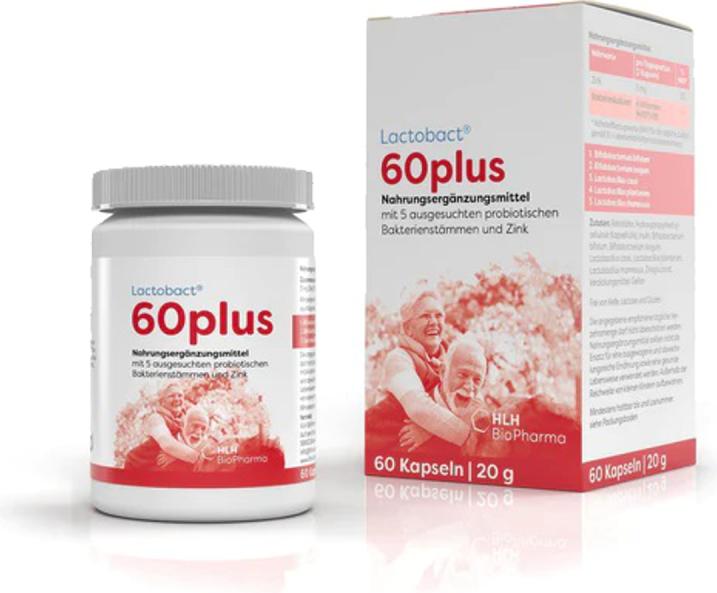Produktbild Lactobact 60plus Kapsel (60 Stück, Kapseln, 21 g)