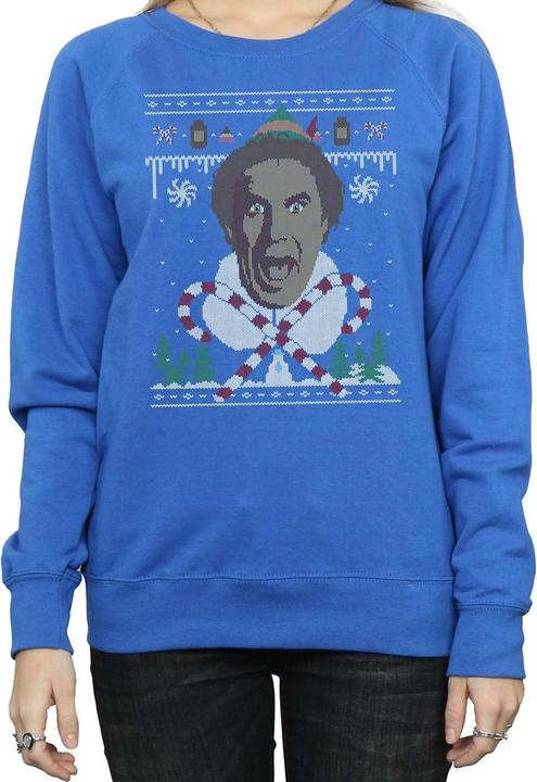 Actual product image Elf Womens/Ladies Christmas Fair Isle Sweatshirt (XL)