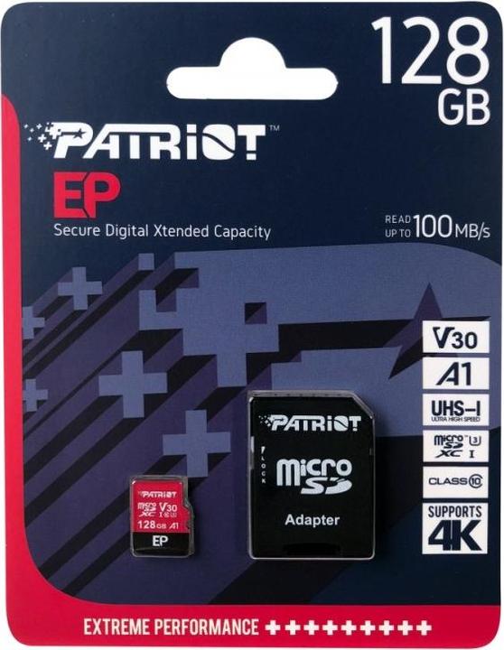 Actual product image Patriot EP Series (128 GB, microSDXC, U3, UHS-I)