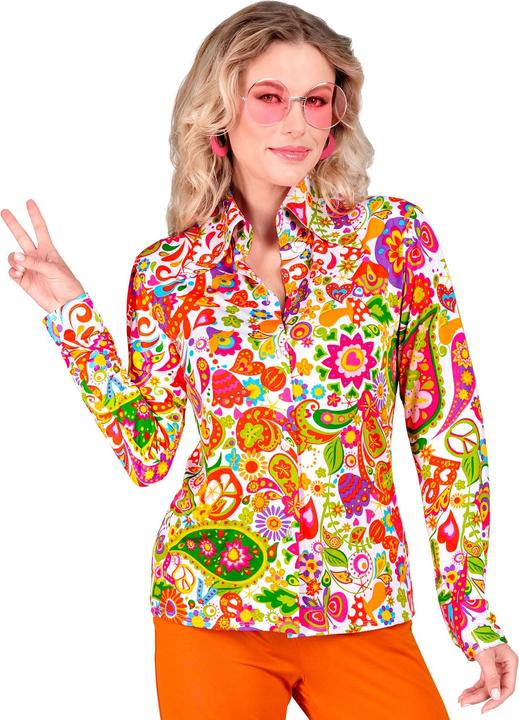 Actual product image Widmann 60s blouse Peace & Paisley (XL)