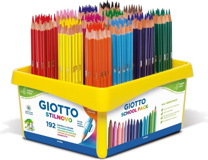 Immagine prodotto Giotto Set di matite colorate Stilnovo per la scuola 192 pezzi, multicolore (Multicolore, 192 x)