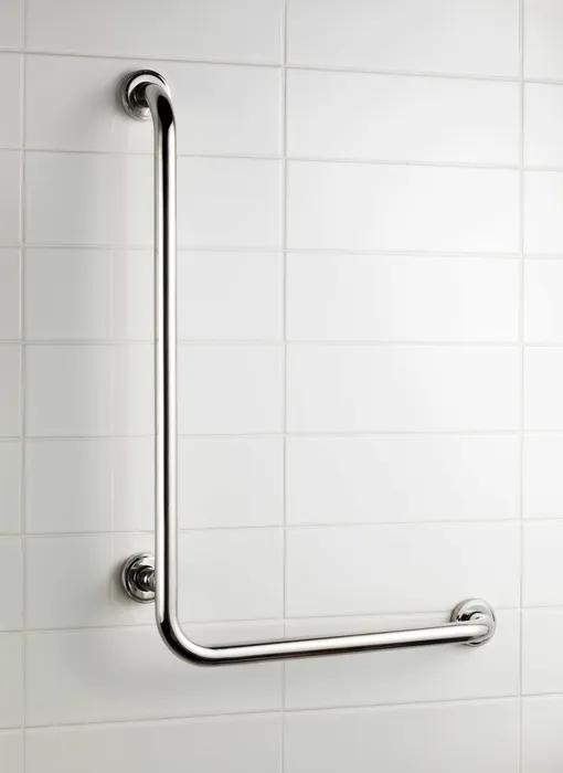 Image du produit Allibert USIS -Griff -Eckform 45 ° für Bad oder Dusche - Edelstahl - Chrom - 60 cm breit