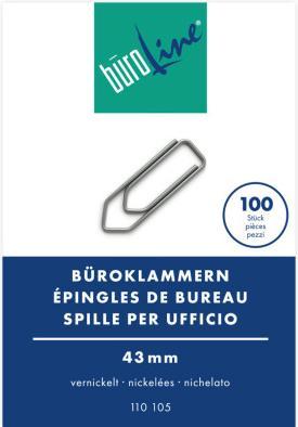 Produktbild BüroLine Büroklammern Gr.2, 43mm (100 x)