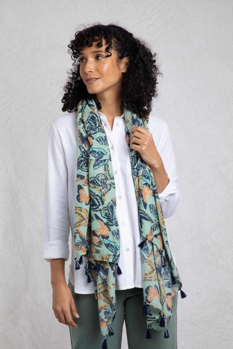 Actual product image Weird Fish Marelia Tassel Eco Friendly Scarf