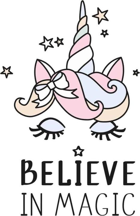 Image du produit Trenddeko Tête de licorne Believe in magic (70 x 110 cm)