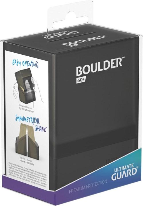 Actual product image Ultimate Guard Card Box Boulder Deck Case Standard Size 60+ Onyx