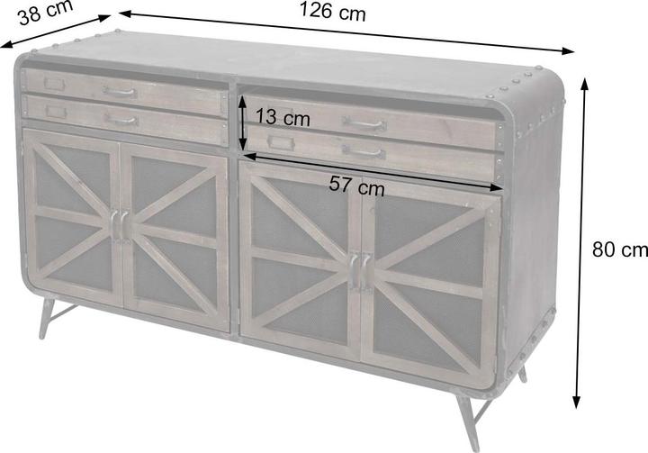 Image du produit Jamb Armoire à pharmacie (126 x 38 x 80 cm)