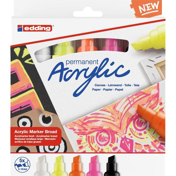 Produktbild Edding Acrylmarker 5000 (Mehrfarbig, 10 mm, 5 x)