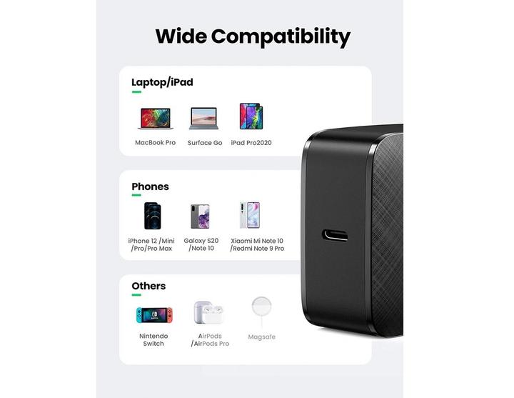 Productafbeelding Ugreen USB-C GaN lader (65 W)