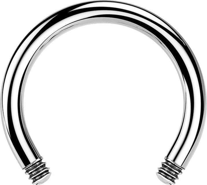 Actual product image Star Piercing Micro Circular Barbell Bar silver (without brass, Surgical steel 316L)