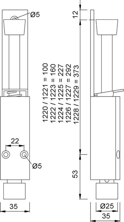 Produktbild Kws Türfeststeller 1220/1222/1224/1226/1228 (1 Stück)