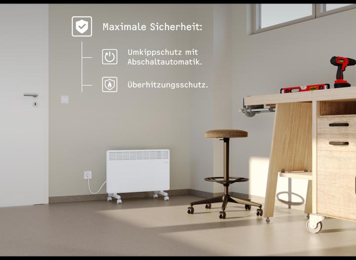 Actual product image Stiebel Eltron EG-50-TR2-PM Convector heater Floor-standing unit for approx. 25 m², TÜV tested, simple controller (2000 W)