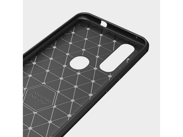 Actual product image Screenguard Motorola One Action Case Carbon Brushed Soft TPU (Motorola One Action)