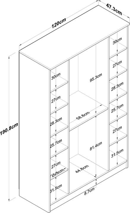 Produktbild Skye Decor Emir (120 x 191 x 47 cm)
