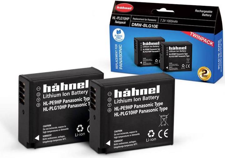 Produktbild Hähnel HL-PLG10, 2er Kamera-Akku ersetzt Original-Akku DMW-BLG10E 7.2 V 1000 mAh (Akku)