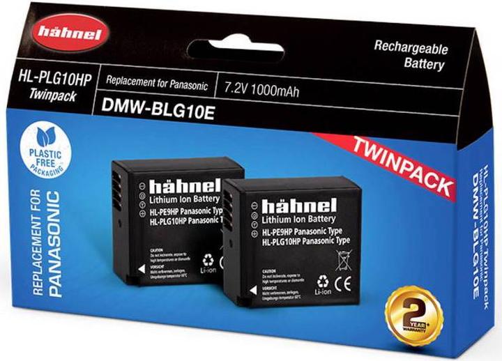 Produktbild Hähnel HL-PLG10, 2er Kamera-Akku ersetzt Original-Akku DMW-BLG10E 7.2 V 1000 mAh (Akku)