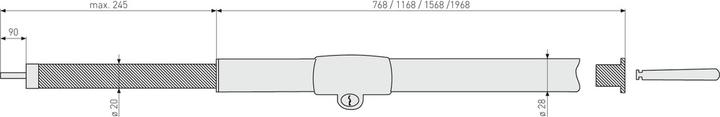 Actual product image Abus Tele-Z 140 W AL0125 Telescopic pole white