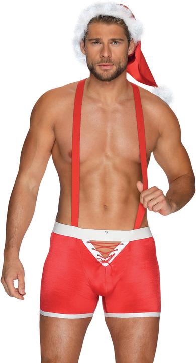Immagine prodotto Obsessive Boxer di Mister Claus con bretelle e cappuccio (L, XL)
