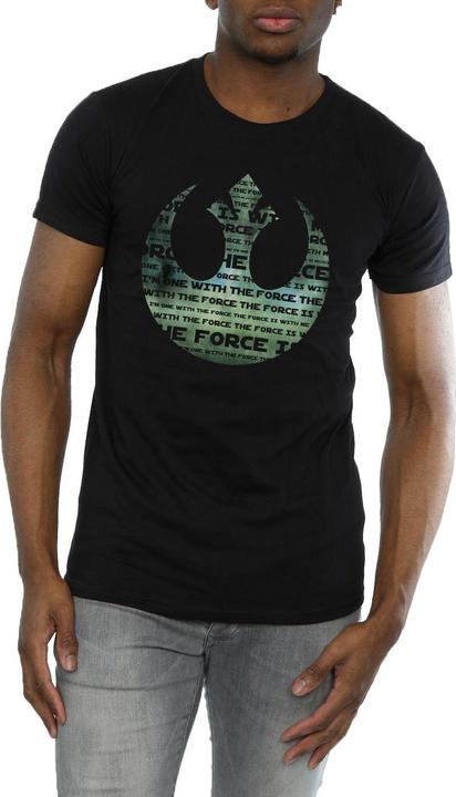 Produktbild Star Wars Rogue One I'm One With The Force Alliance Emblem Green TShirt (XL)