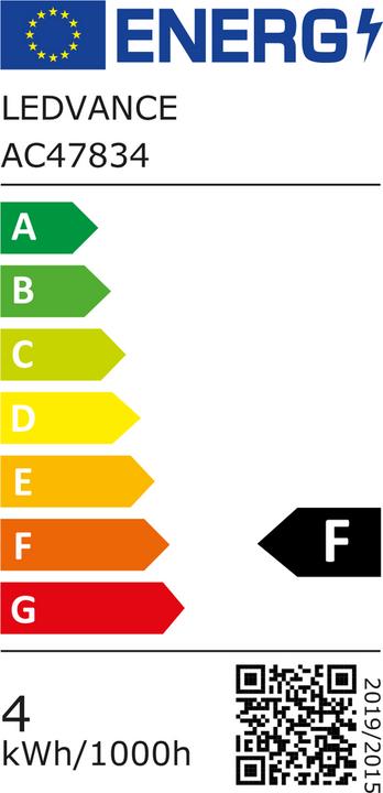 Energy Label Osram Dulux S (G23, 3.50 W, 360 lm, 1 x, F)