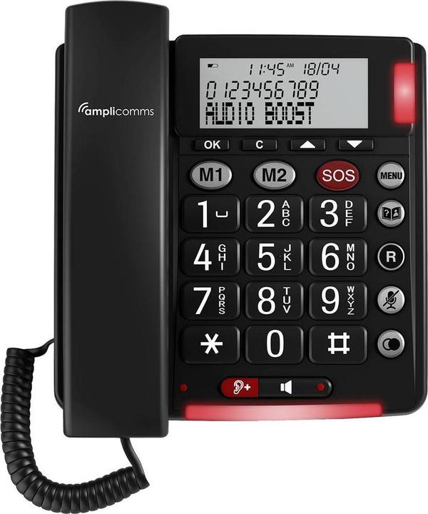 Immagine prodotto amplicom ms BigTel 50 Alarm Plus DE/FR Telefono analogico grigio scuro