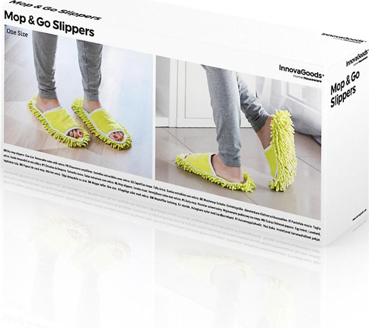 Actual product image InnovaGoods Mop slippers for adults - yellow (1 pcs.)