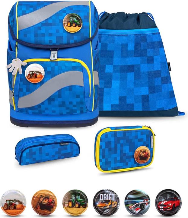 Produktbild Belmil SMARTY Schulrucksack 5-teiliges-Set Funky Blue (20 l)
