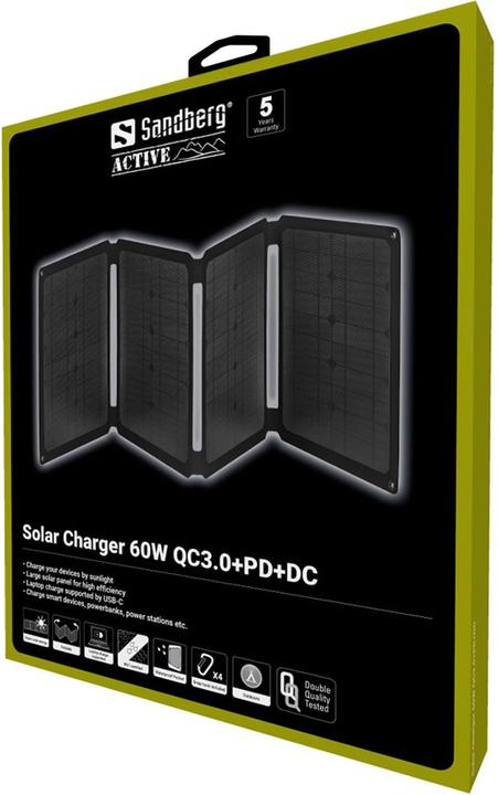 Immagine prodotto Sandberg Caricatore solare 60W QC3.0+PD+DC (60 W, 2.20 kg)