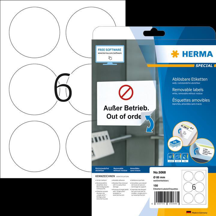 HERMA Ablösbare Etiketten A4