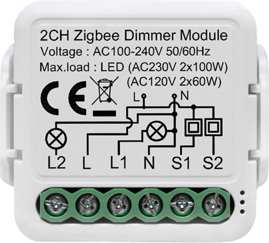 Produktbild Netplus Smart Dimmer Module 2-Kanal Zigbee (Dimmaktor)