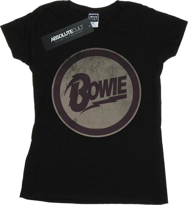 Actual product image David Bowie Womens/Ladies Circle Logo Cotton T-Shirt (M)