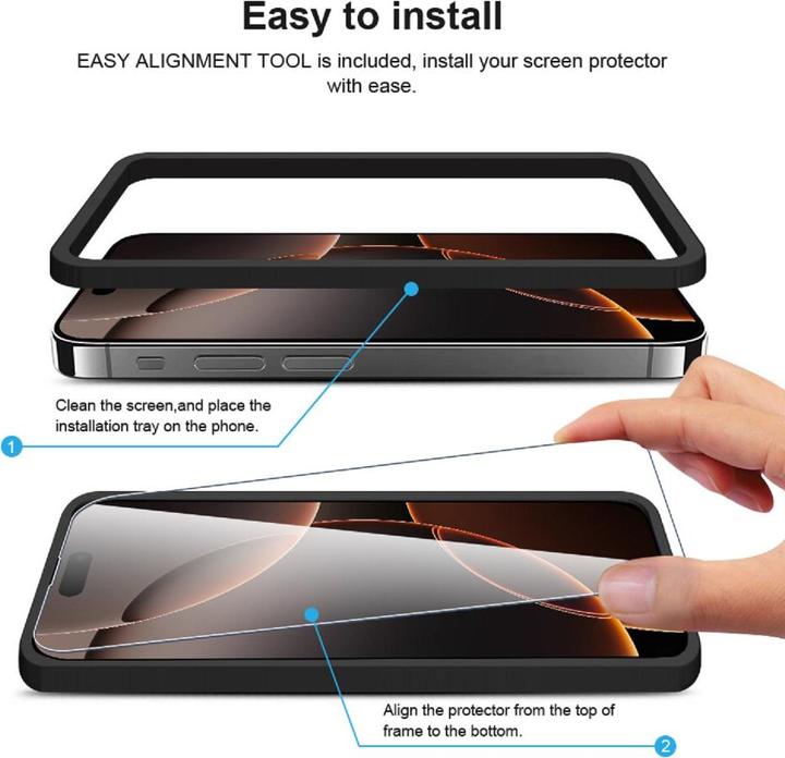Actual product image Protectorking 3x real tempered 9H armoured glass 3D CLEAR (3 Piece, Apple iPhone 4, G4s)