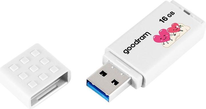 Goodram Pendrive UME3-0160W0R11-V (16GB USB 3.0 kolor biały) VALENTINE (16 Go, USB-A)