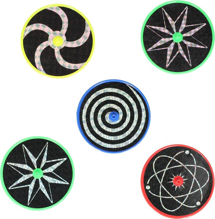 Actual product image Holographic spinning tops, set of 5