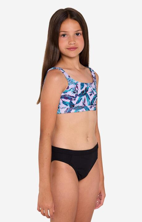 Produktbild Olaian Bikini-Oberteil Mädchen Bustier verstellbar 500 Nora violett geblümt (10, 11, 12)