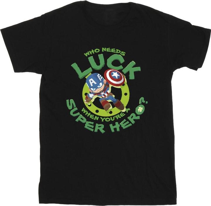 Produktbild St Patrick's Day Captain America Luck TShirt (XL)