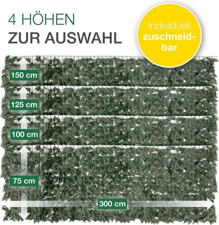 Immagine prodotto Aktivshop Balkon-Sichtschutzhecke (300 cm)