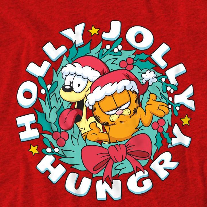 Produktbild Garfield Holly Jolly Hungry TShirt weihnachtliches Design (3XL)