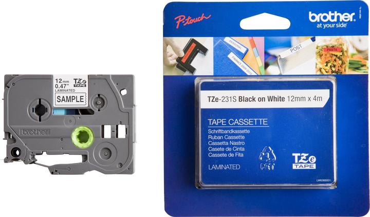 Image du produit Brother TZe-231S (1.20 cm, Noir, Blanc)