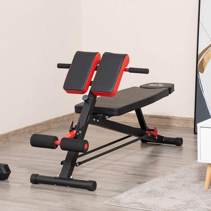 Actual product image Swisshandel24 Weight bench Fitness bench Incline bench Multifunction abdominal trainer Adjustable steel Black