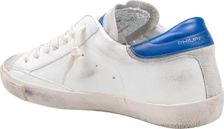 Produktbild Philippe Model prsx low sneakers in leather color white and bluette (41)