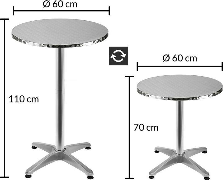 Produktbild Casaria Stehtisch (60 x 60 x 70 cm)