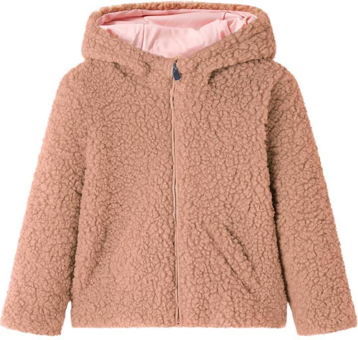 Actual product image VidaXL Children's hooded jacket teddy faux fur light cognac (116)