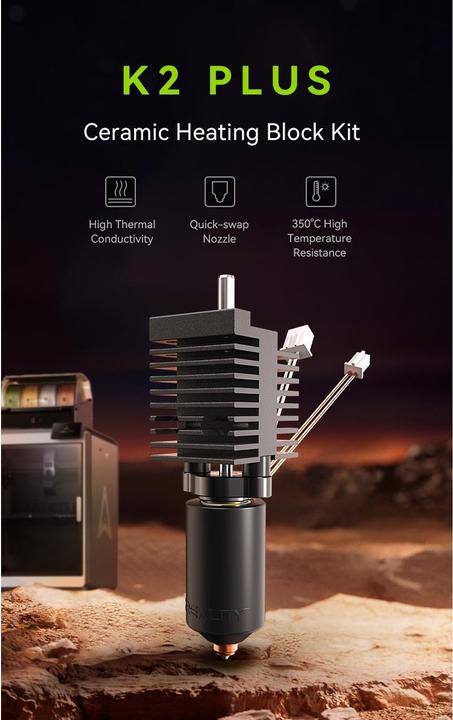 Produktbild Creality K2 Plus Keramik Hotend Kit mit Düse (Ersatzteile)