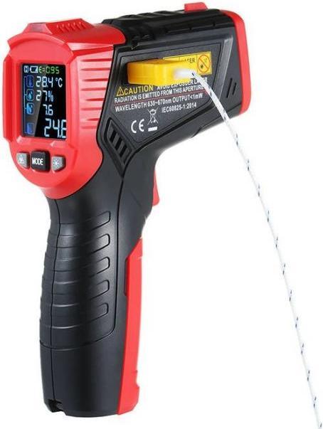 Habotest HT651D Digital Laser Pyrometer, moisture meter
