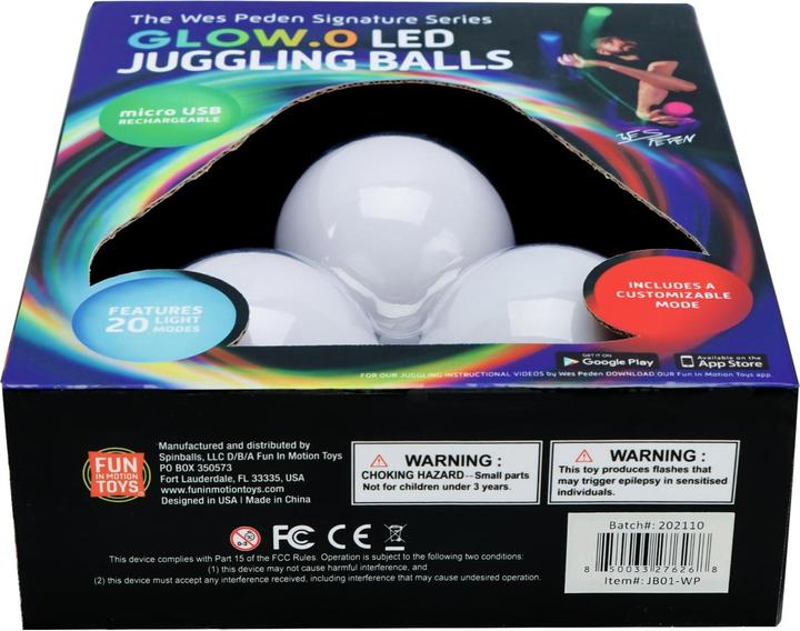 Image du produit Spin Balls Set de 3 balles de jonglage avec LED