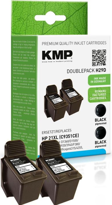 Immagine prodotto KMP Cartucce d'inchiostro 2-pack H29D Nero (FC)